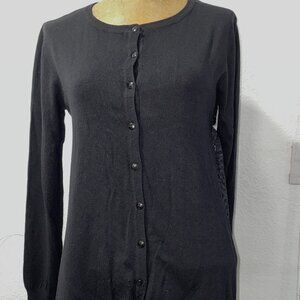 NWT AMICI by BACI Black Cardigan Sweater / Blouse S  Made in Italy